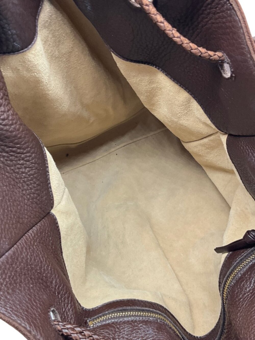 Bottega Veneta Brown Leather Large Pouch Bag - Picture 5 of 7